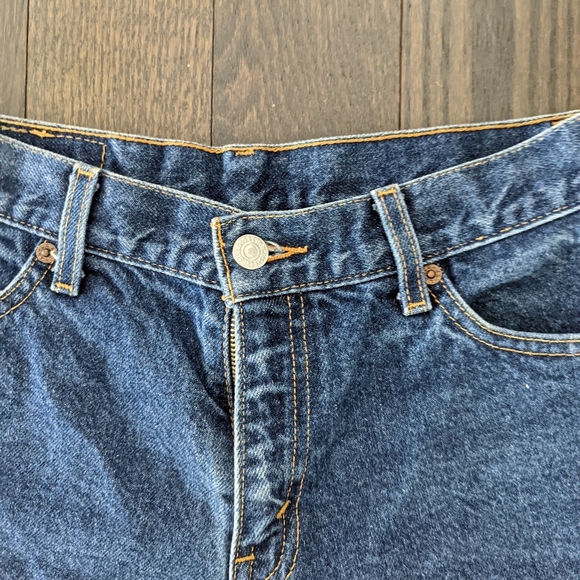 Blue Dark Wash Levi Short - Picture 7 of 12